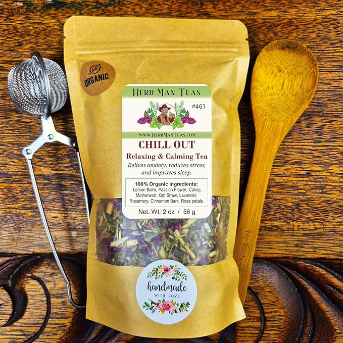 Chill OUT Relaxing TEA – A soothing blend to promote relaxation and support restful sleep, formulated by Master Herbalist Khabir
