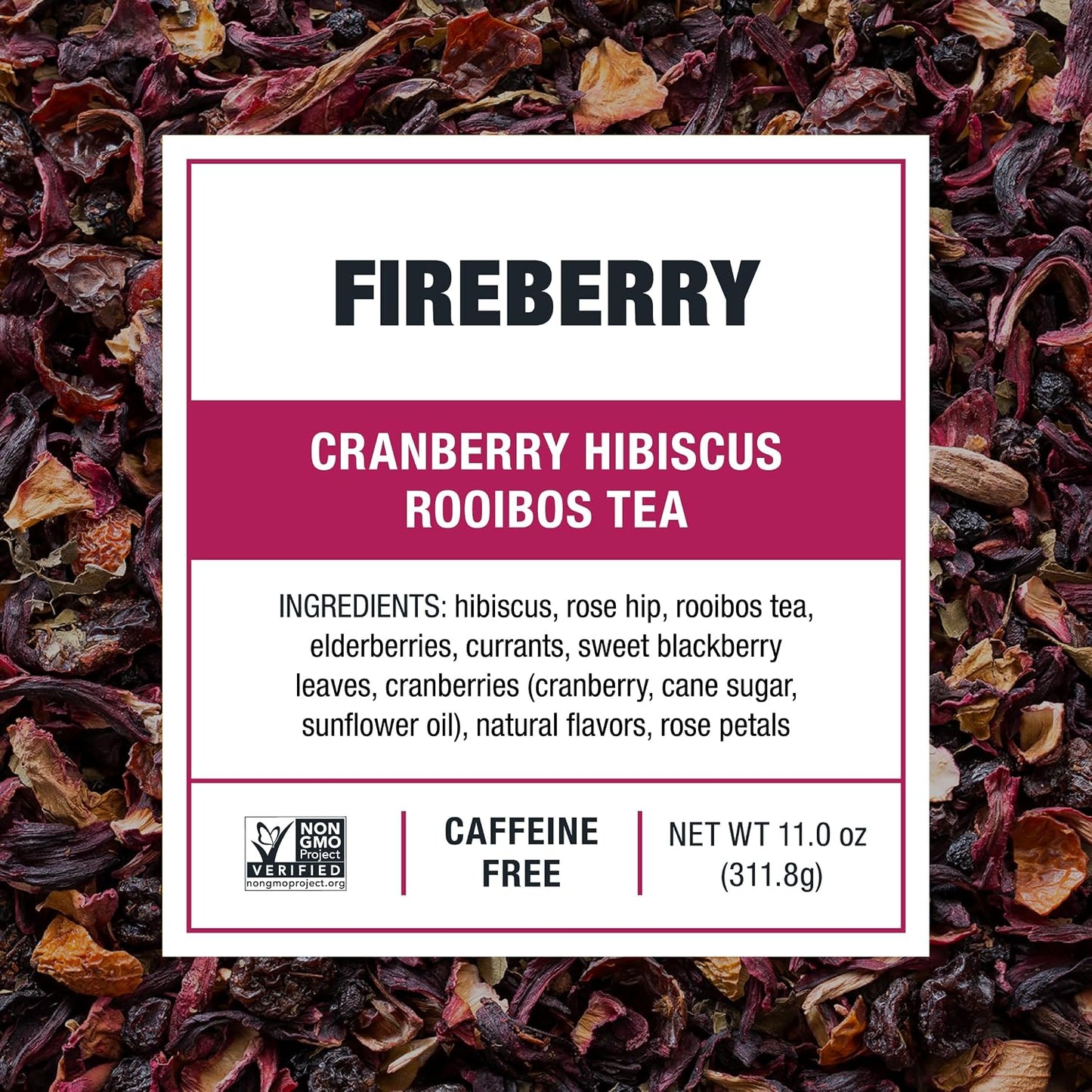 Tiesta Tea - Fireberry Cold Brew, Loose Leaf | Cranberry Hibiscus Rooibos Tea, Premium Non-Caffeinated Blend, Cold Brew Packets, Makes 64 oz Per Bag (Pack of 10)