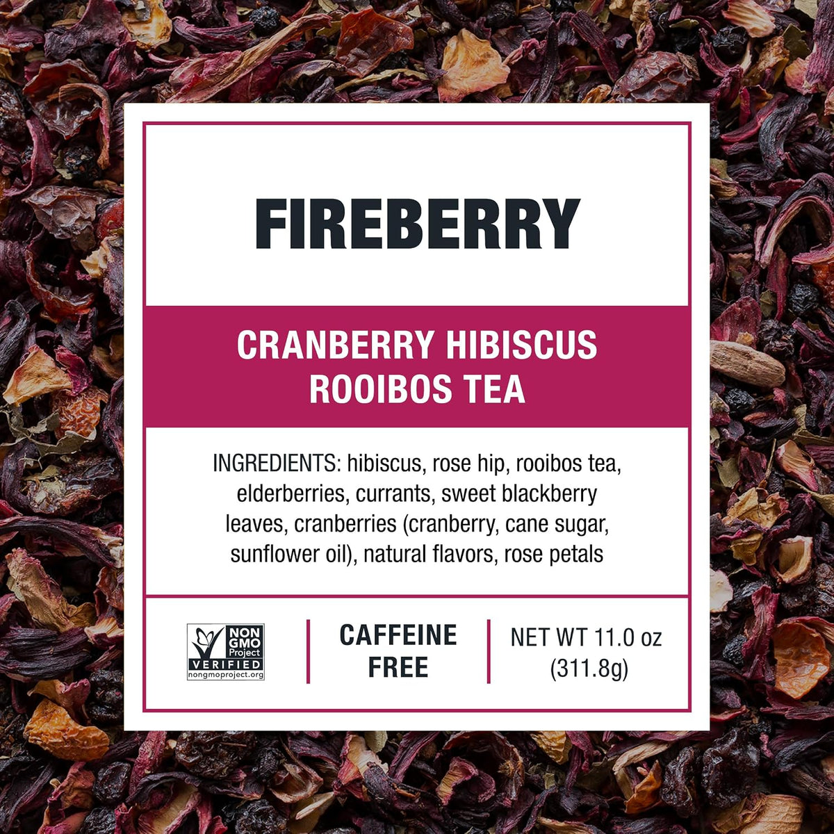 Tiesta Tea Fireberry Cold Brew Cranberry Hibiscus Rooibos Tea Packets 10ct