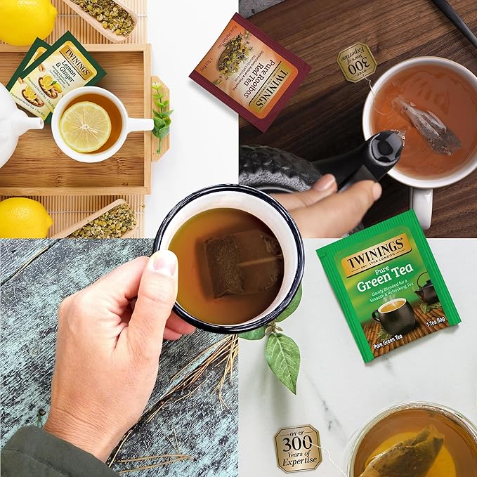 Twinings 48 Tea Bags Herbal Variety Pack – 8 Herbal Flavors Caffeine-Free, Individually Wrapped, Perfect Tea for Any Occasion