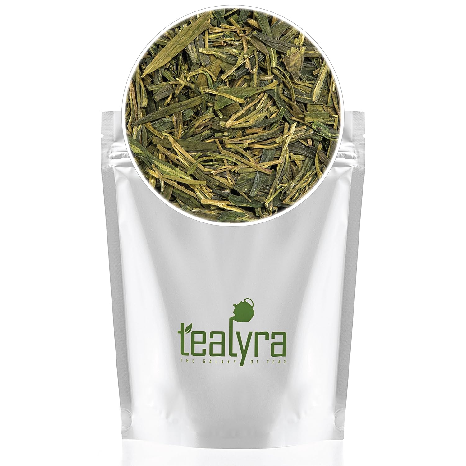 Tealyra - Premium Dragon Well - Long Jing - Green Tea - Famous Chinese Loose Leaf Tea - First Grade - 8-Ounce