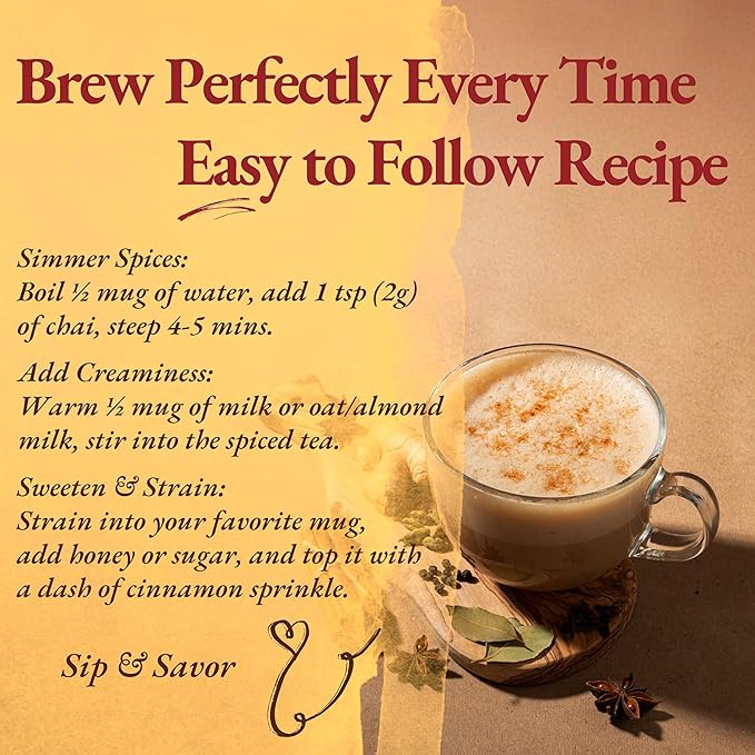 Sattva Tea Co, Assam Masala Chai, 200g/7oz Loose Leaf (Makes 40+ Cups), Spiced Chai Tea Blend with Ginger, Cardamom, Bay Leaf, and Clove