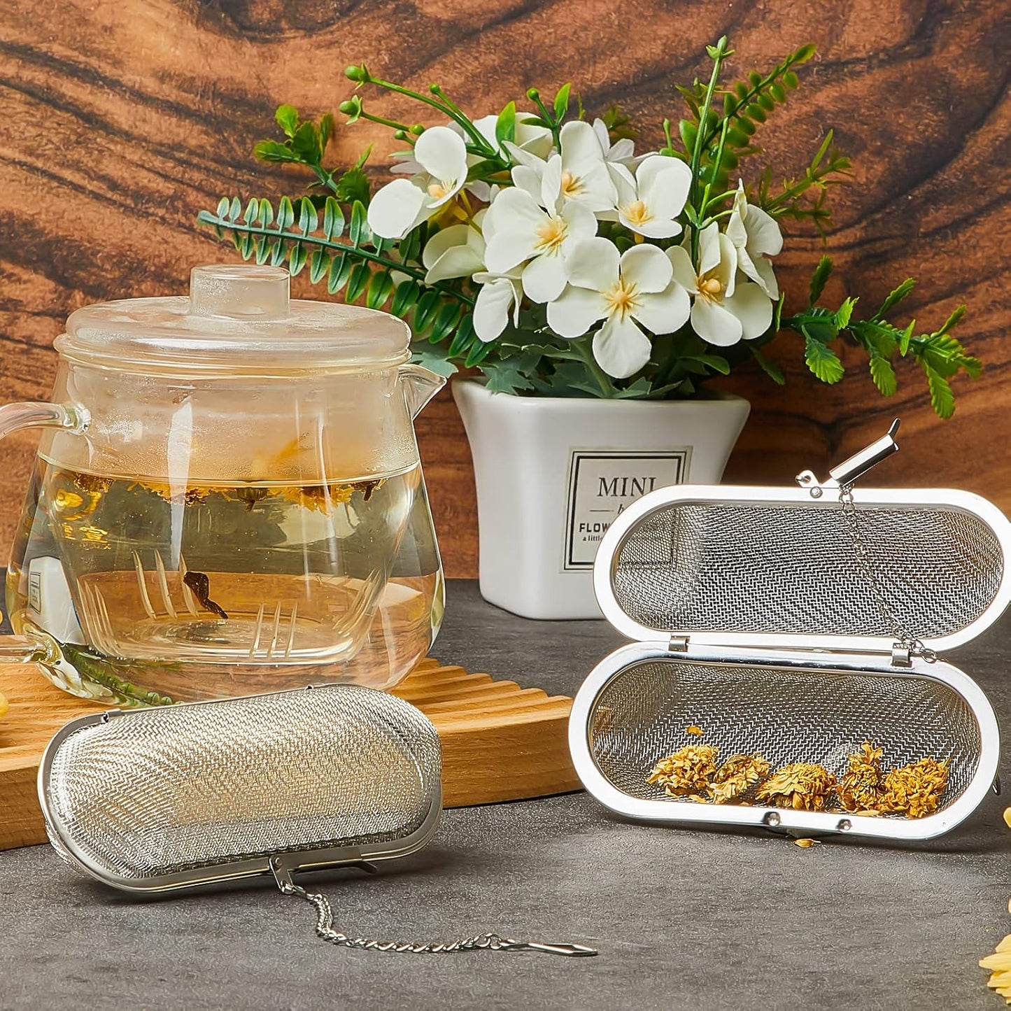 Hoolerry 3 Pcs Large Tea Ball Infusers, Loose Leaf Tea Strainers