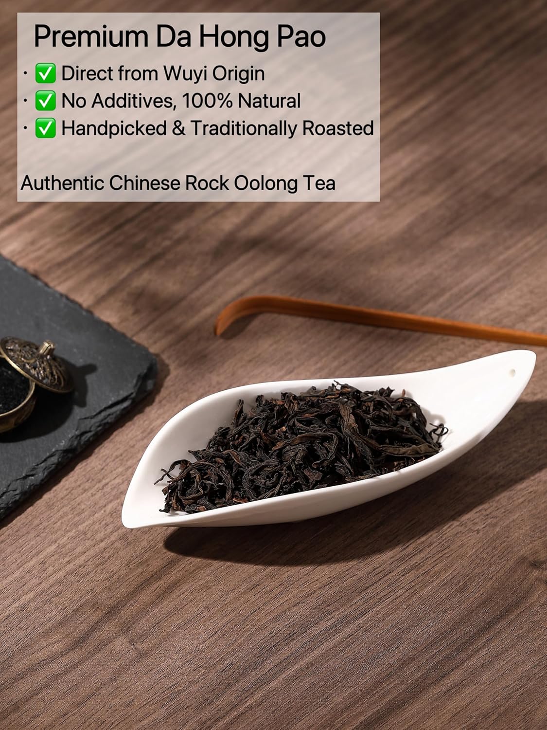 luoptea Da Hong Pao Rock Oolong Tea with Floral Aroma- Handcrafted Premium Oolong Loose Leaf from our Own Family Tea Garden in Wuyi Mountain, China -Handpicked & Charcoal Roasted for Rich（150g）