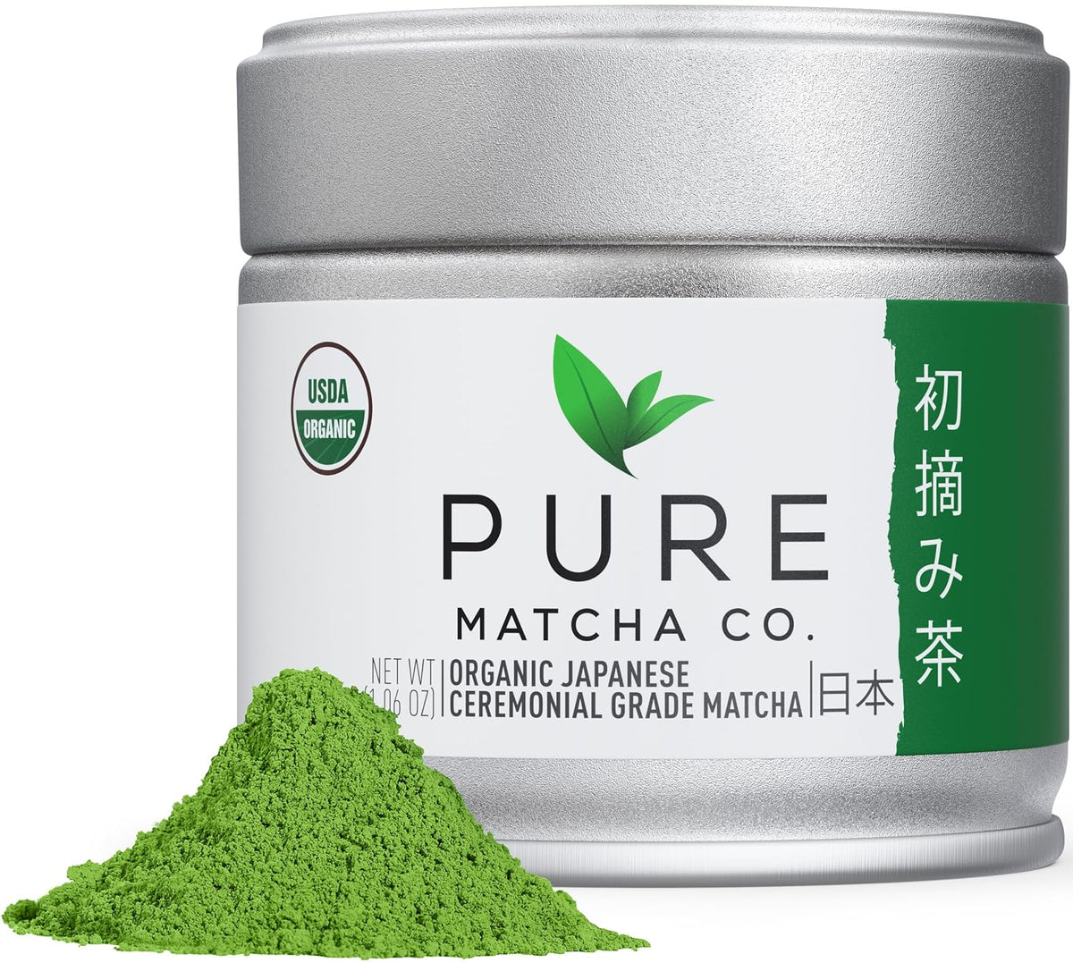 Pure Matcha Co | Premium Ceremonial Grade Matcha Green Tea Powder | Authentic Japanese Origin | Sugar Free | 30g, 1.06oz