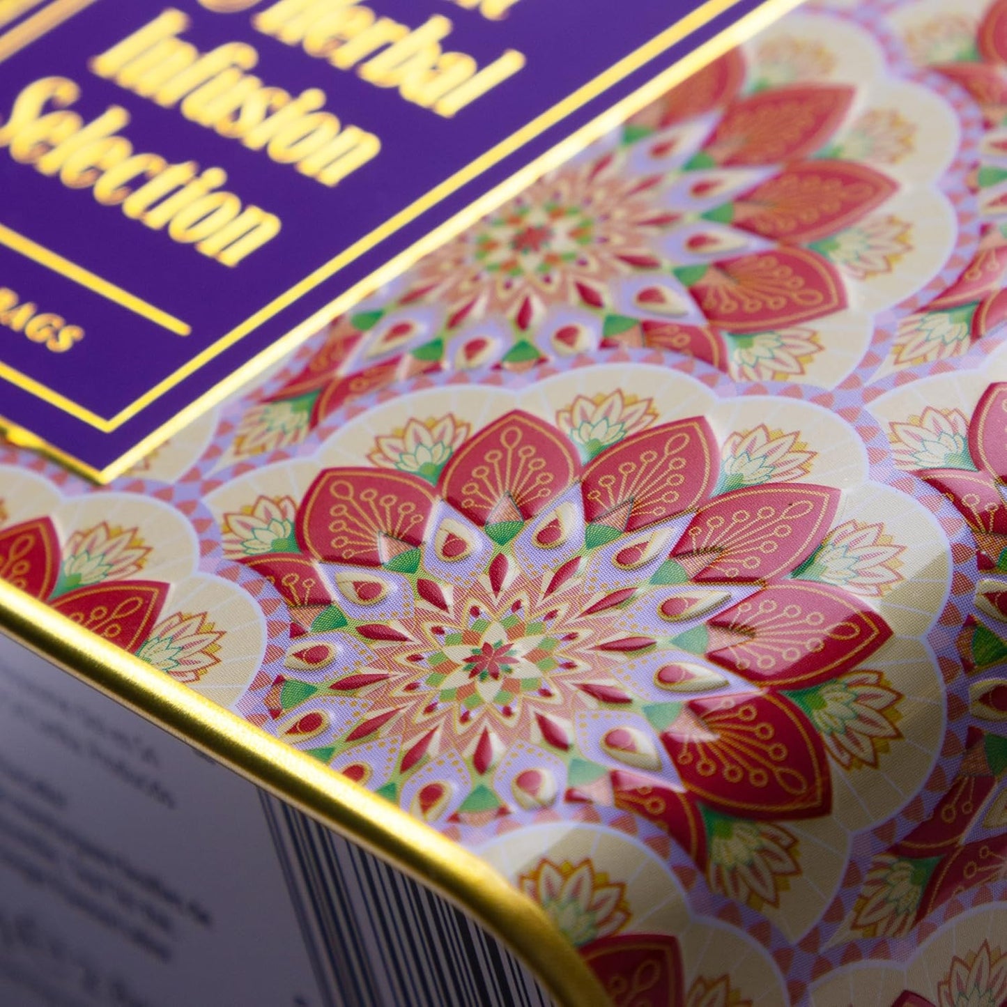 New English Teas Fruit and Herbal Tea in Tin with 40 Teabags - Rosehip & Hibiscus, Peppermint, Chamomile & Black Tea with Lemon & Ginger