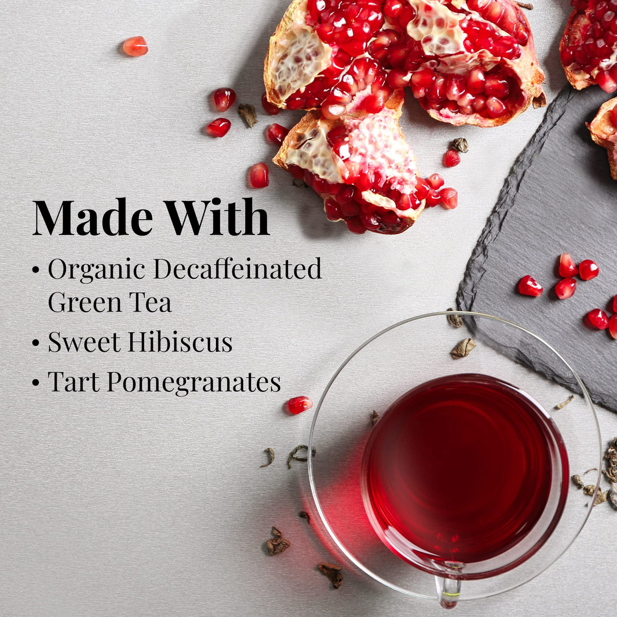 The Republic of Tea SuperFruit Decaf Pomegranate Green Tea, 50 Ct