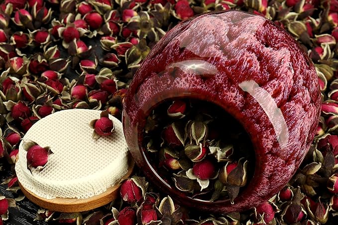 jessie Loose Tea Tin Tea Storage Tea Caddy Tea Canister Tea Storage Container Tins Jar with Airtight Lid (Rose)