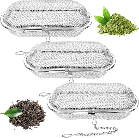 Hoolerry 3 Pcs Large Tea Ball Infusers, Loose Leaf Tea Strainers