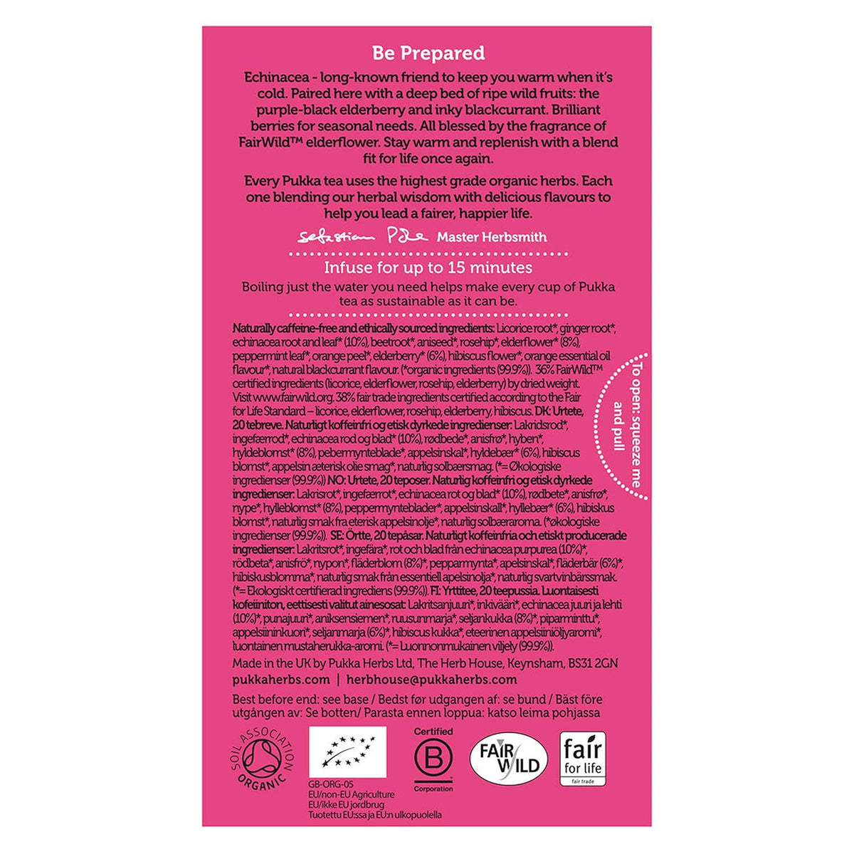 Pukka Elderberry & Echinacea Organic Herbal Tea