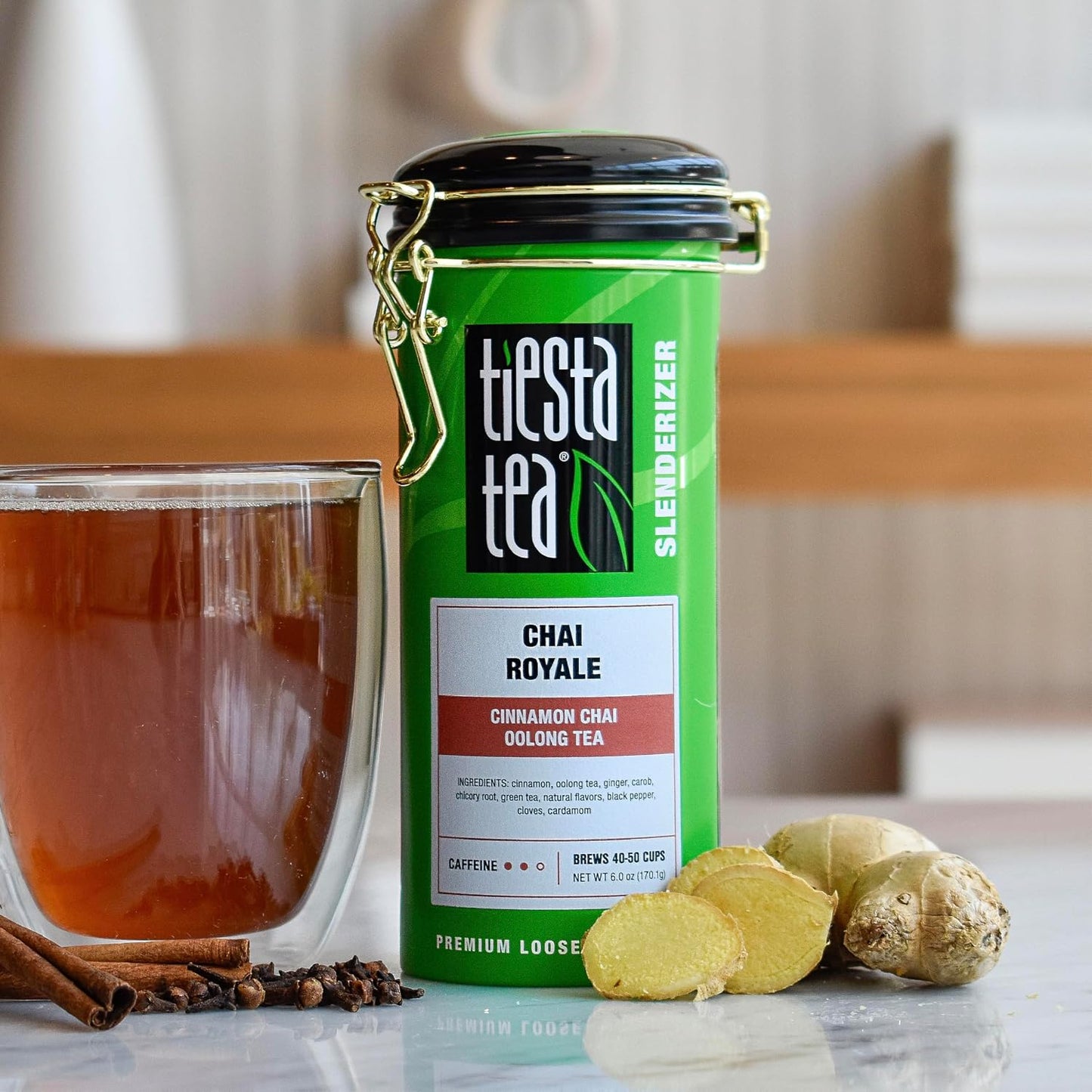 Tiesta Tea - Chai Royale Tea, Loose Leaf, Cinnamon Chai Oolong Tea | Premium Medium Caffeine Tea Blend, Make Hot or Iced &amp; Up to 50 Cups, 6 oz Refillable Tin