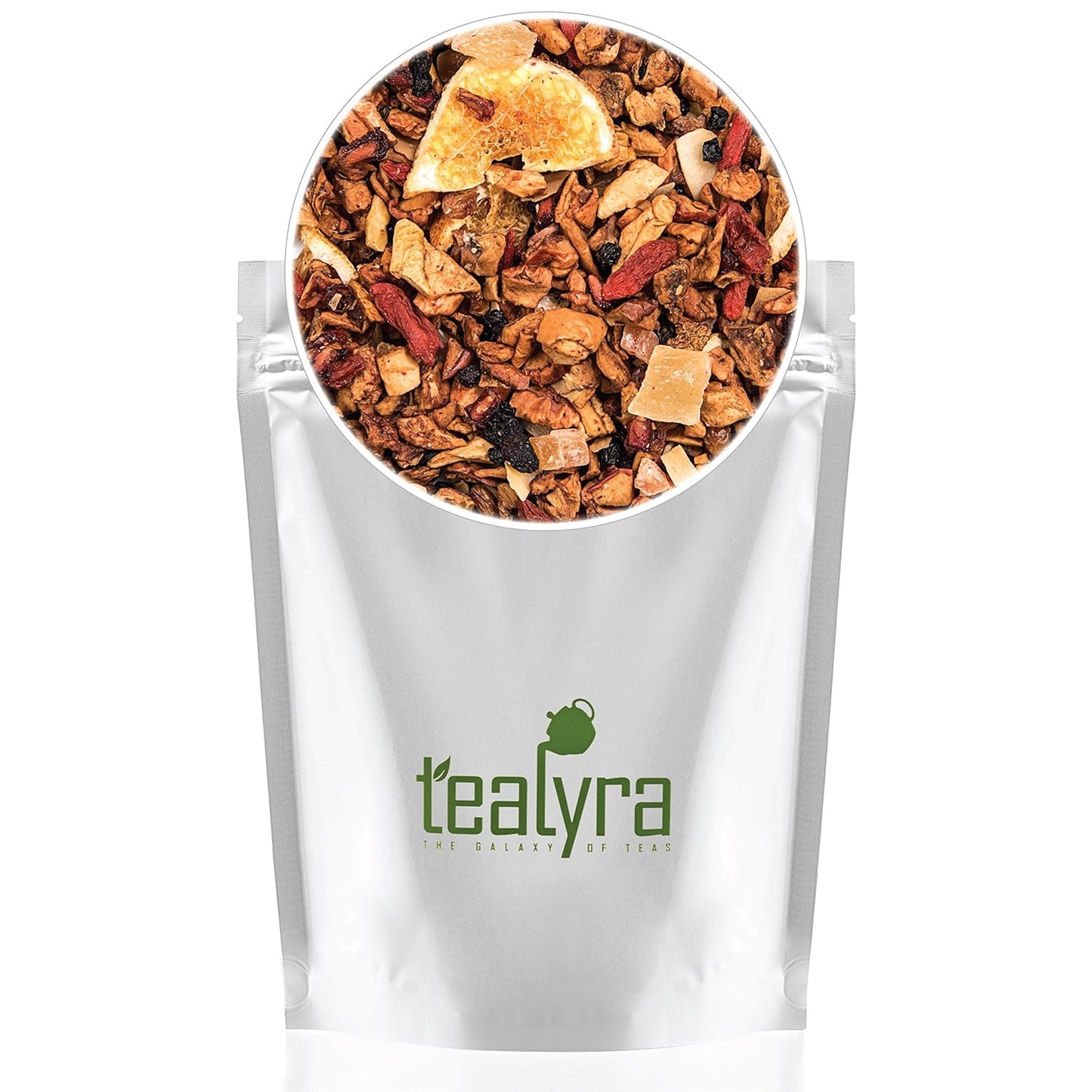 Tealyra - Superfruit Mango - Goji Berries - Pineapple - Pomegranate - Fruity Herbal Loose Leaf Tea - Hot or Iced - Vitamin and Antioxidant Rich - No Caffeine - 112g (4-ounce)