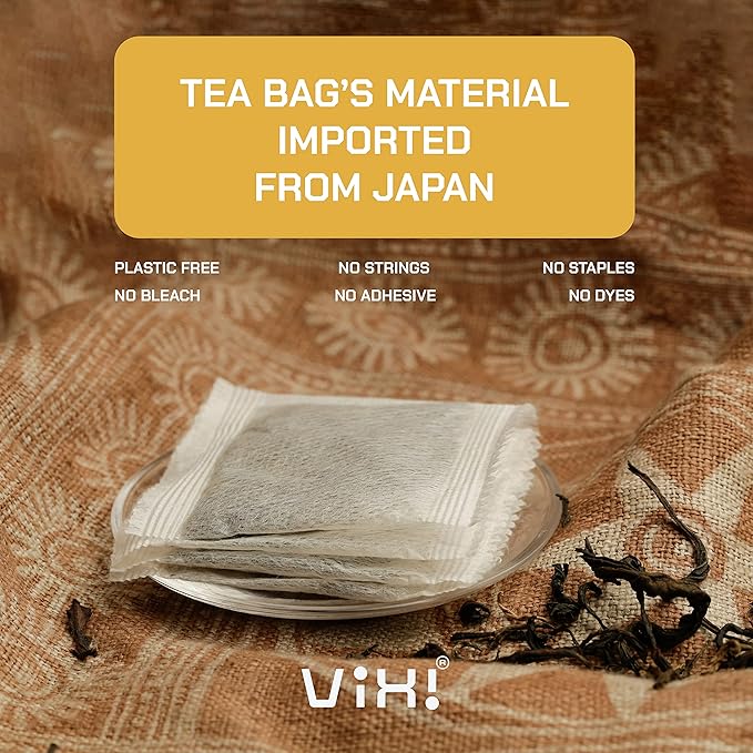 VIXI White Tea Bags, 80 Counts, Vietnam's Mountain Tea, Peony, Te Blanco, Flavored, Good Earth, Aroma, Caffeinated, Tagless, 100% Natural for Hot, Iced and Cold Brew
