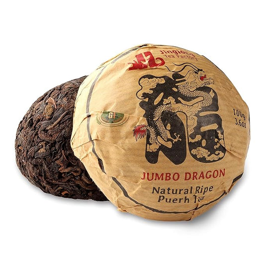 Jinglong Tea Factory - Puerh Tea Tuocha Jumbo Dragon (40 Cups) Ripe Pu-erh (3.6 Ounce)