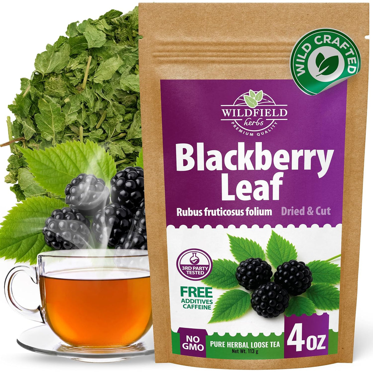 4 oz. Blackberry Leaf Herbal Tea (Rubus fruticosus)