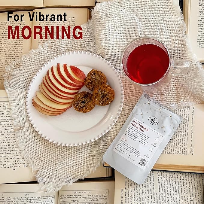 Tea Runners Apple Cinnamon French Toast – Flavored Loose Leaf Black Tea | Sweet Maple Brunch Blend with Apples & Spices | Cozy High Caffeine Breakfast Tea | Great with Milk or as a Dessert Brew - 5oz
