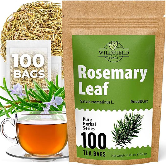 100 Bags Rosemary Tea Herbal Tea (Salvia Rosmarinus) - 100 Count 1.5g Bags Rosemary Herb Te De Romero