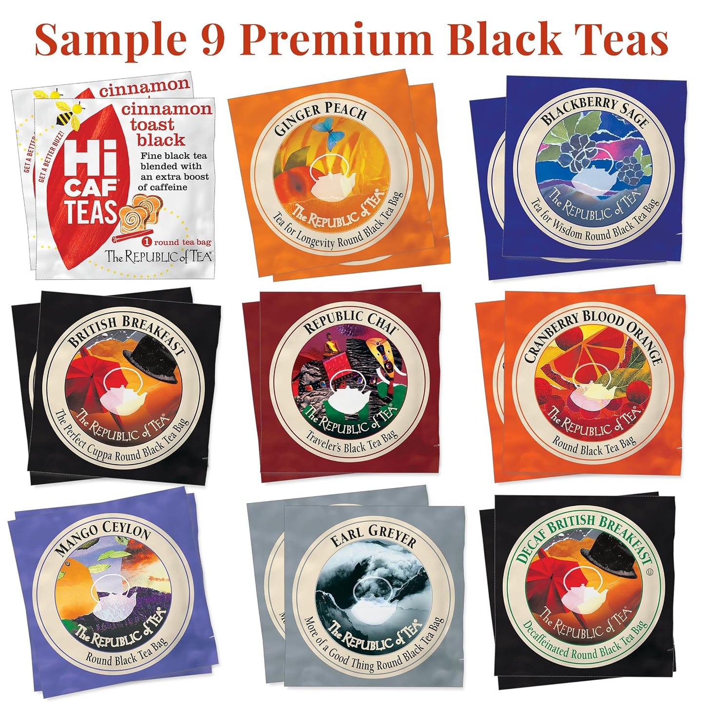 The Republic of Tea Premium Assortment of Teas &amp; Herbs, 40 Count | Made for sampling, gifting or sharing. Smooth and aromatic with notes of juicy berry.