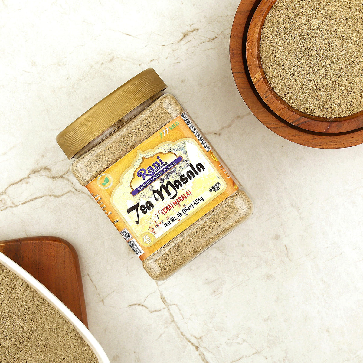 Rani Brand Authentic Indian Products Rani Tea (Chai) Masala Indian Spice Blend 16oz (1lb) 454g Bulk PET Jar ~ All Natural