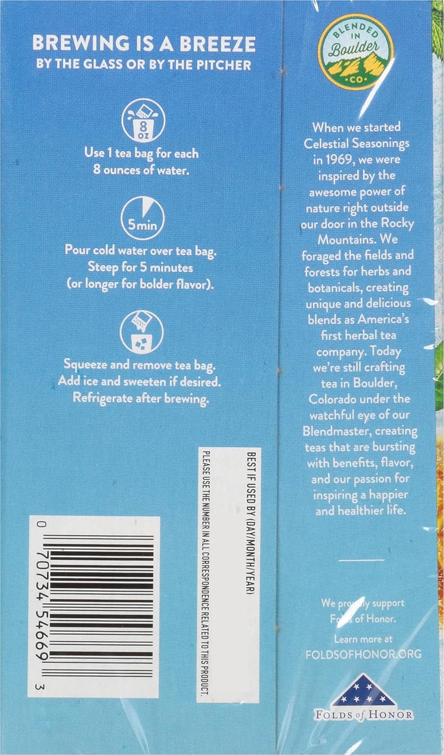 Celestial Seasonings Cold Brew Green Iced Tea 18 Count