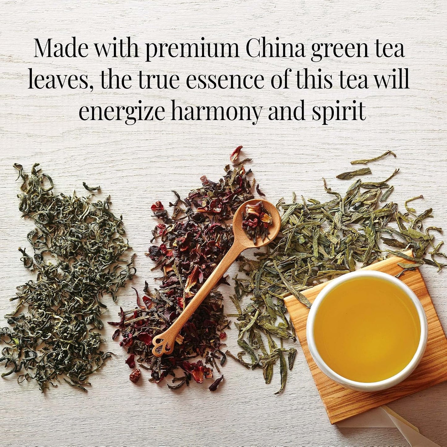 The Republic of Tea Daily Green The People's Green Tea, Low Caffeine, 50 Ct | A gentle cup for everyday sipping. Fresh with light vegetal notes. Gluten Free and Kosher.