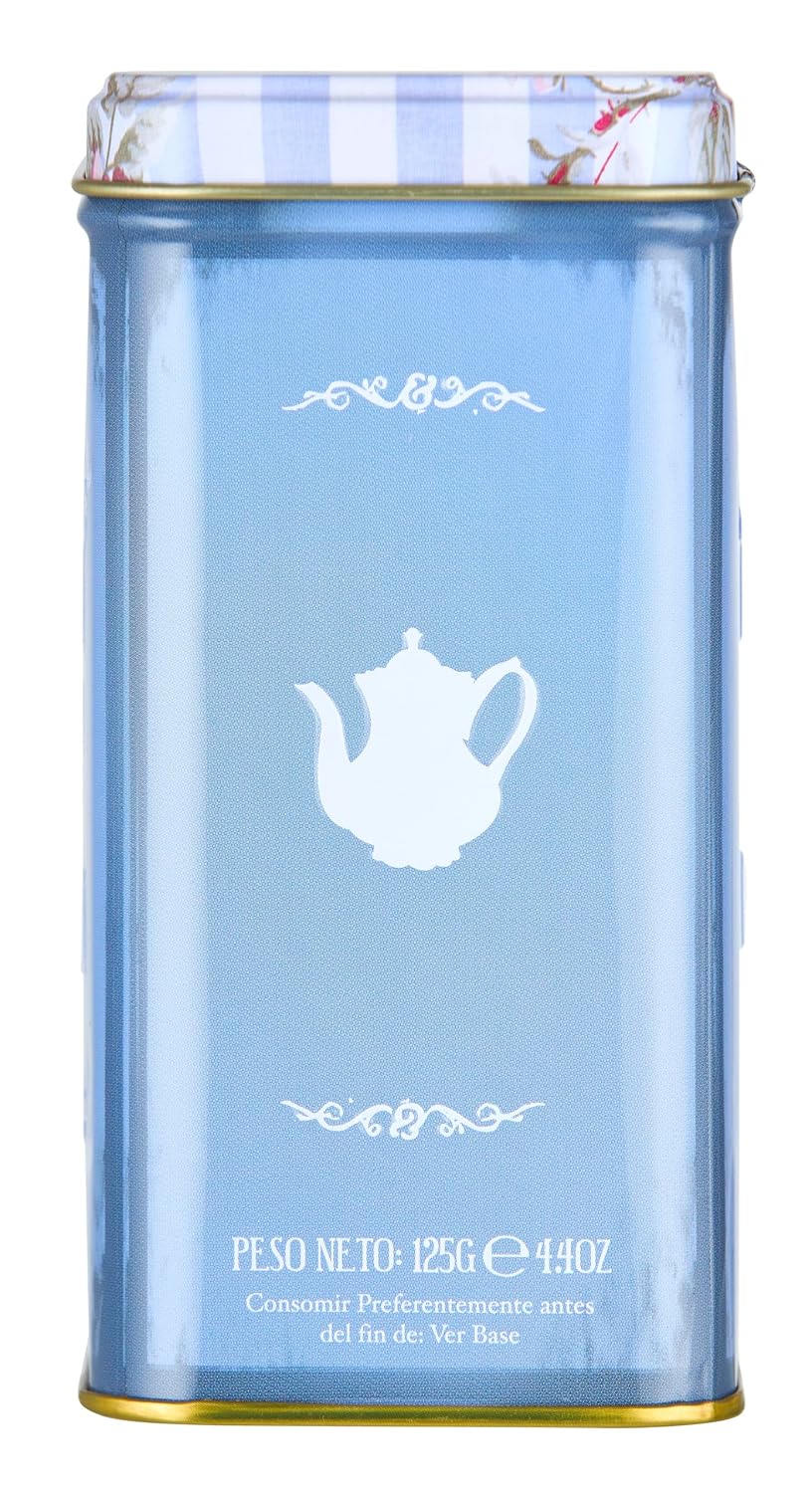 Vintage Floral Tea Tin with Earl Grey Loose Leaf Tea 125g