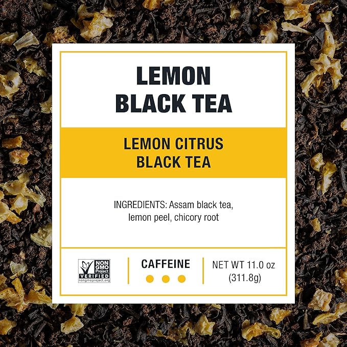 Tiesta Tea - Lemon Black Cold Brew, Loose Leaf, Lemon Citrus Black Tea, Premium High Caffeinated Blend, Cold Brew Packets