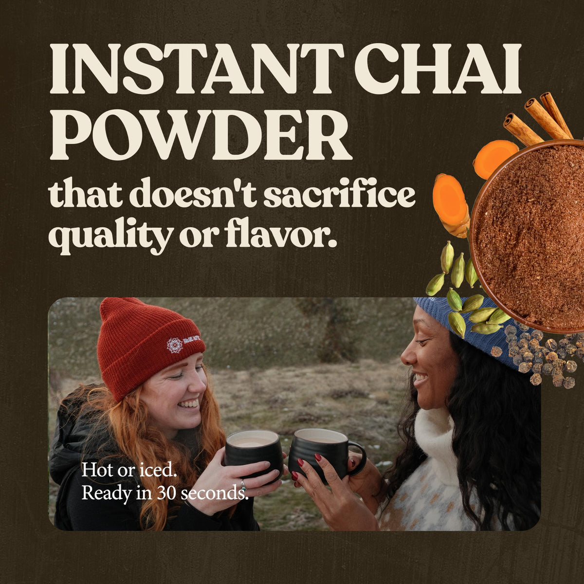 Blue Lotus Chai - Star Anise Masala Chai - Makes 100 Cups - 3 Ounce Masala Spiced Chai Powder with Organic Spices - Instant