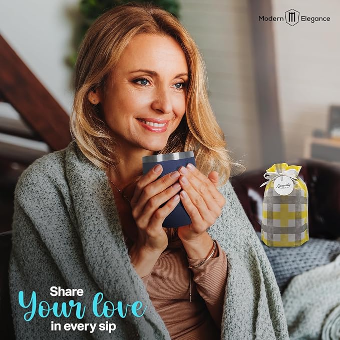 Tea Gift Set for Women & Men – Includes Assorted Teas, Elegant Mug & Honey (Blue)