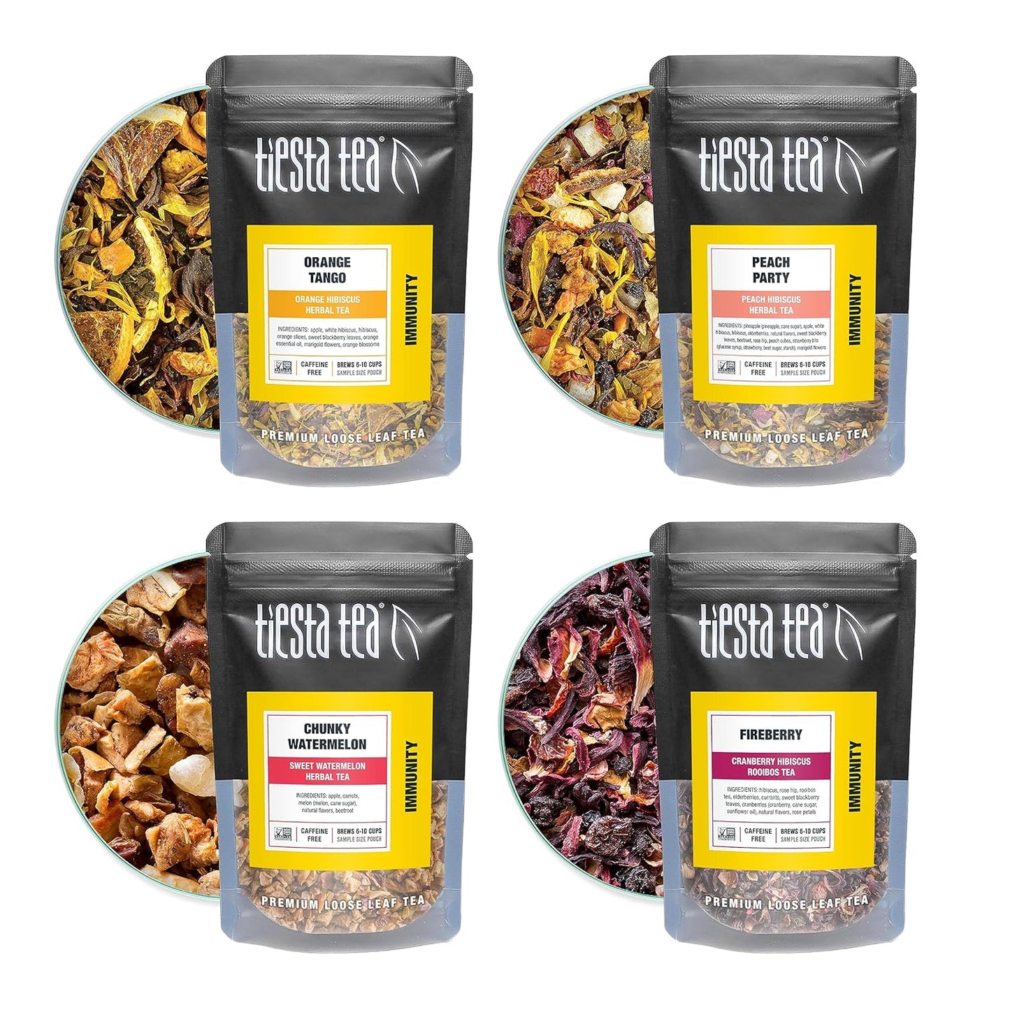 Tiesta Tea's Fruity Tea Sampler Dry Flight Set & Brewmaster Infuser Bundle