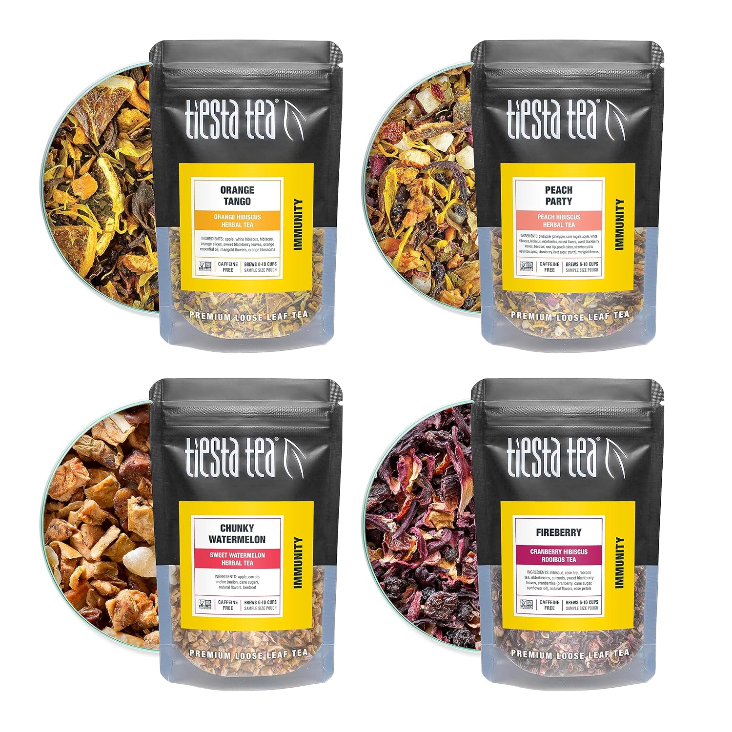 Tiesta Tea's Fruity Tea Sampler Dry Flight Set & Brewmaster Infuser Bundle