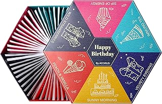 Acorus Happy Birthday Tea Gift Sets | Assorted Tea Set Birthday Present to Those Who We Care about | Herbal Fruit and Black Tea Variety Pack with Warm Wishes Written all Over the Box | 60 Tea Bags