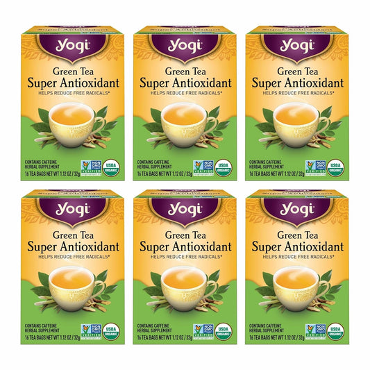 Yogi Green Tea Super Antioxidant, 16 Tea Bags (4 Pack)