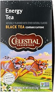 Celestial Seasonings Black Tea, Energy Black Tea, 12 Count