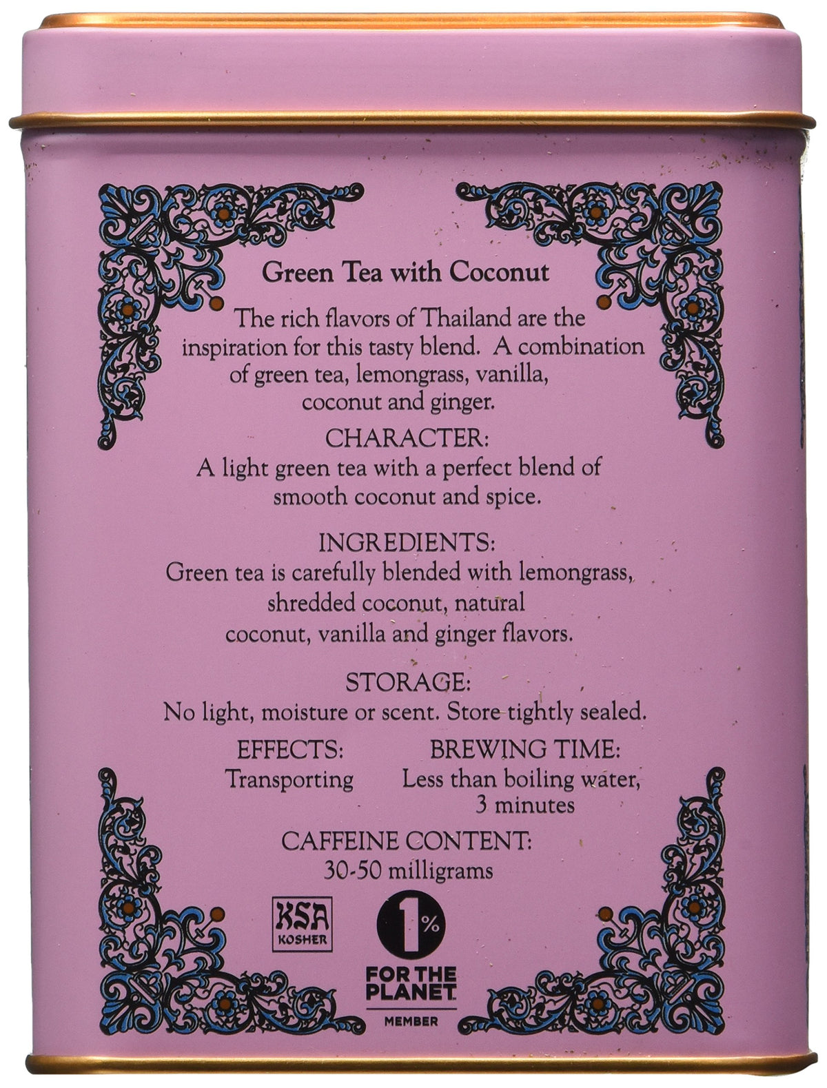 Harney & Sons Harney and Sons Fine Teas, Green Tea with Coconut, 20 Sachets (Pack of 3)