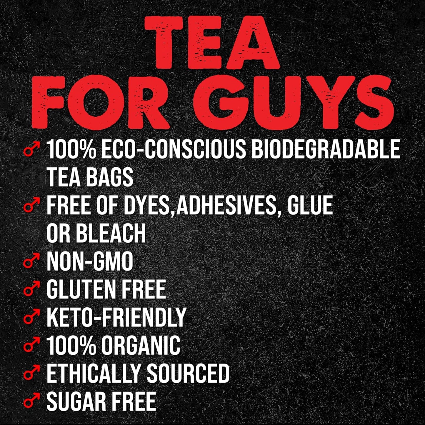 Tea For Guys: Vitality Blend – Natural Support for Testosterone, Libido, Male Fertility and overall Male Vitality | Herbal Tea for Mens Wellness – 20 Biodegradable Tea Bags