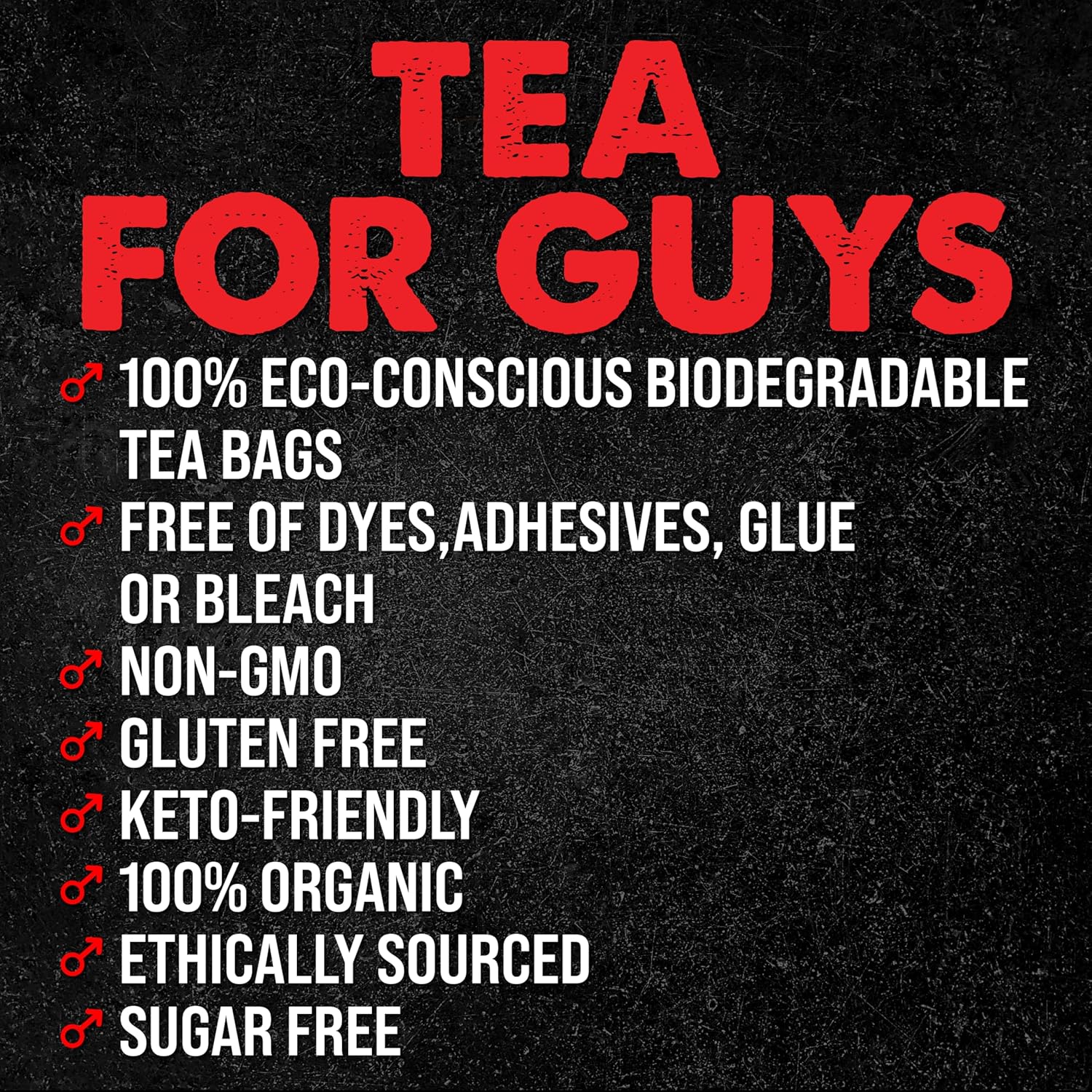 Tea For Guys: Vitality Blend – Natural Support for Testosterone, Libido, Male Fertility and overall Male Vitality | Herbal Tea for Mens Wellness – 20 Biodegradable Tea Bags