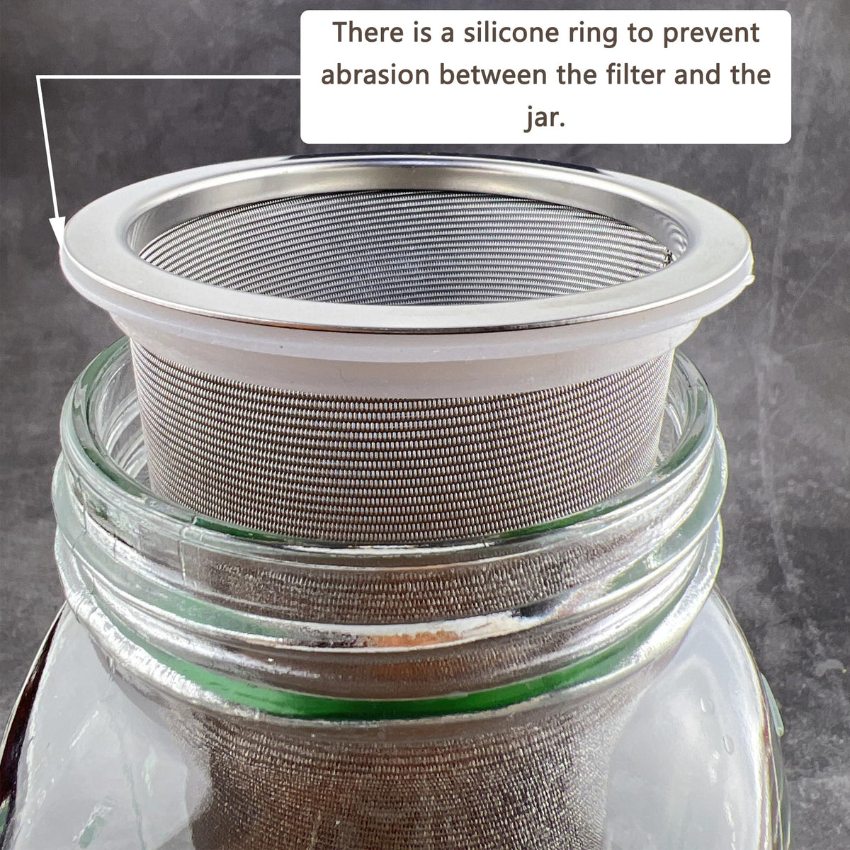 iAesthete 2 Pack - Ultra Fine Cold Brew Coffee Filter For 64 OZ and Larger Wide Mouth Mason Jar, Food Grade 304 (18/8)