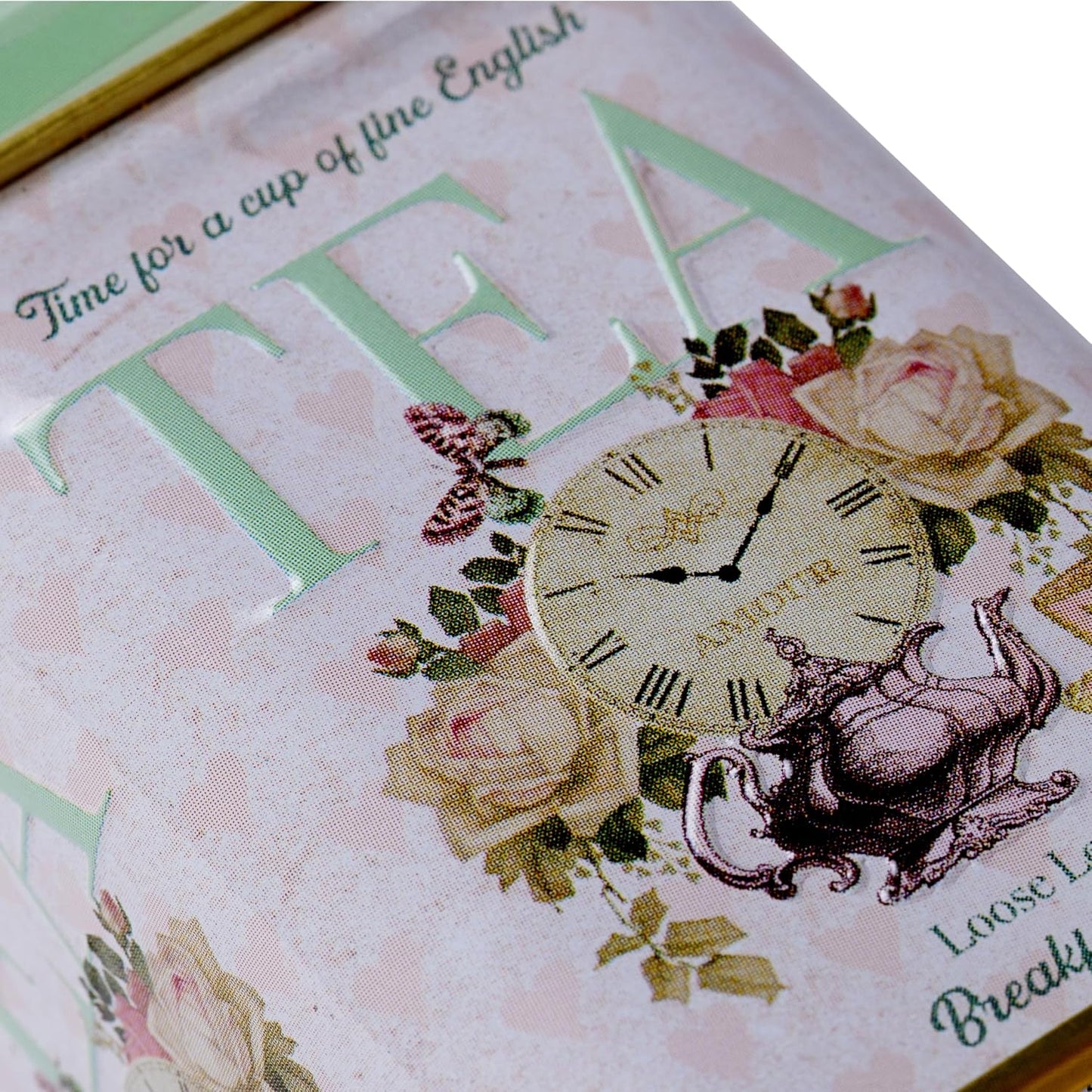 New English Teas Time for Tea Vintage Tea Tins with 2.5 oz Loose Leaf Tea | English Breakfast Tea + Earl Grey Blends, Black Tea, Gifts for Tea Lovers