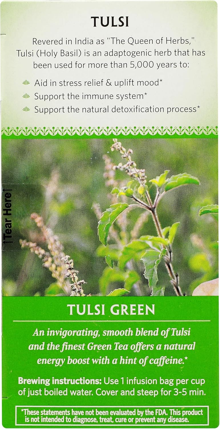 Organic India, Tea Tulsi Green Organic, 18 Count