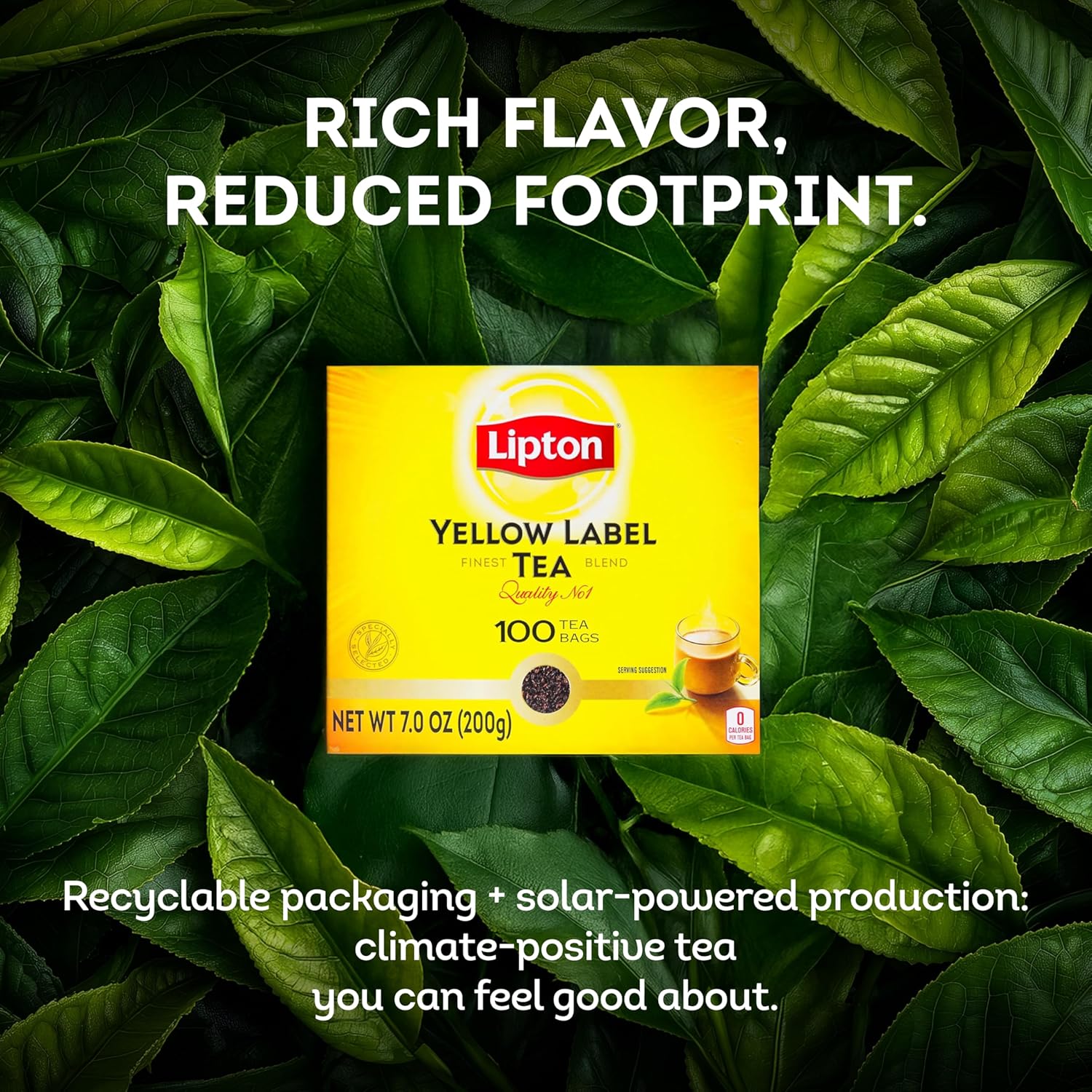 Lipton Yellow Label International Blend | Lipton Tea Bags |Black Tea| Premium Quality | 200 Grams (Pack of 1)
