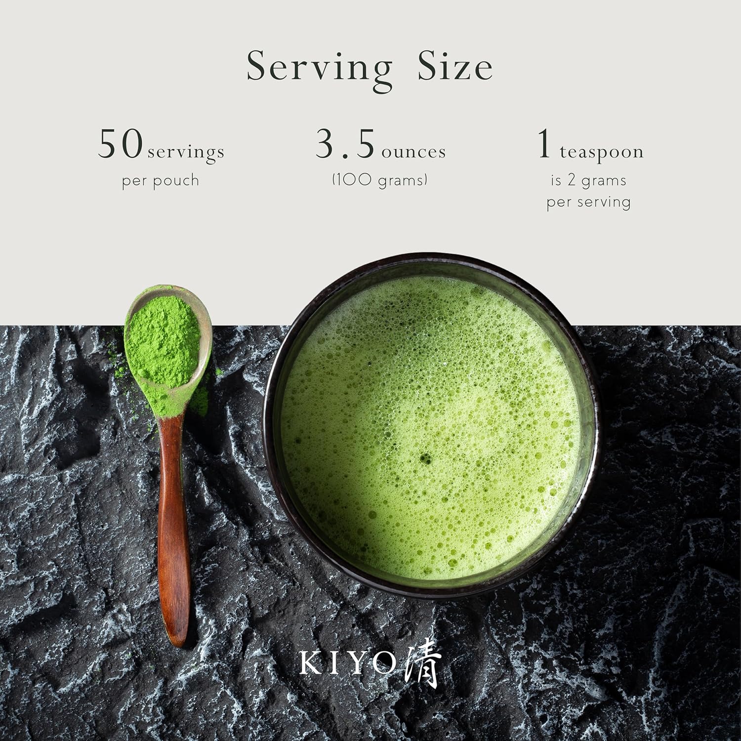 Kiyo Matcha Classic Grade Hatsumukashi Ceremonial Uji Matcha - Pure Japanese First Harvest Ceremonial Grade Matcha Green Tea Powder from Uji, Japan (100g/3.52oz)