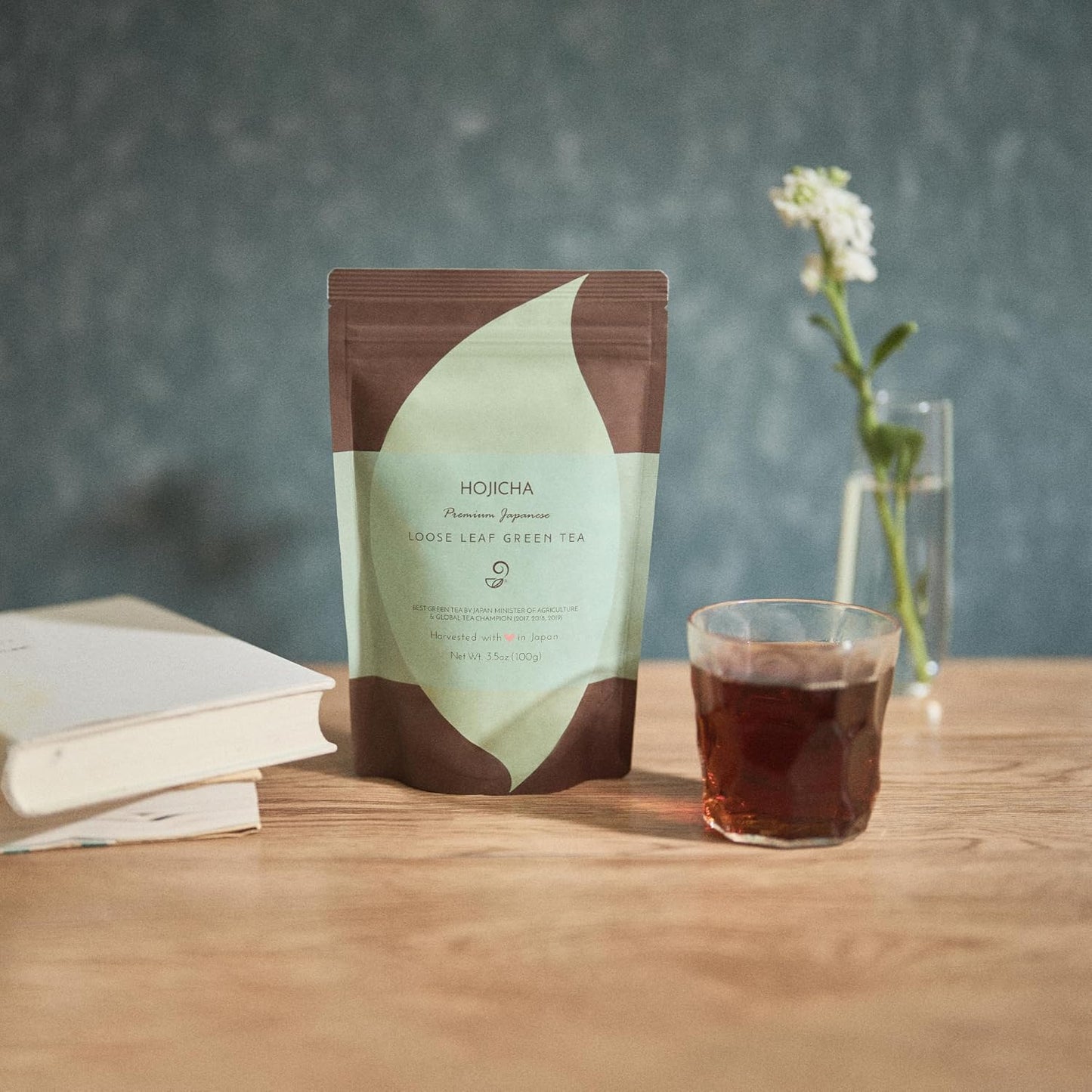 Japanese Green Tea Co. Premium Hojicha Roasted Japanese Green Tea Loose Leaf (3.5 oz/100g) – Organic Green Tea from Arahataen Farms – Naturally Sweet, Smooth &amp; Low Caffeine