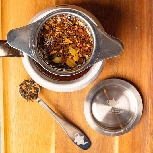 Fine Mesh Loose Tea Infuser −18/8 Stainless Steel, Large Capacity, Wide Double Handles−Fits Cups, Mugs, Small Teapots−Loose Leaf Tea Brew Basket
