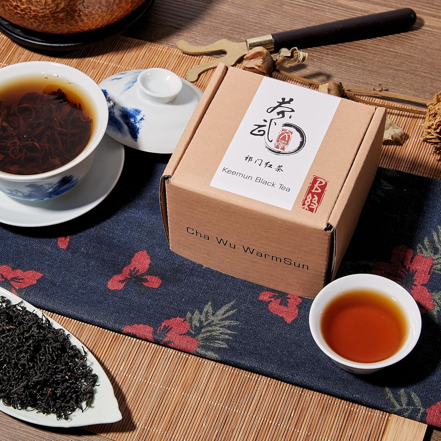 ChaWuWarmSun [B] Keemun Black Tea Loose Leaf,3.5oz/100g,Chinese QiMen HongCha