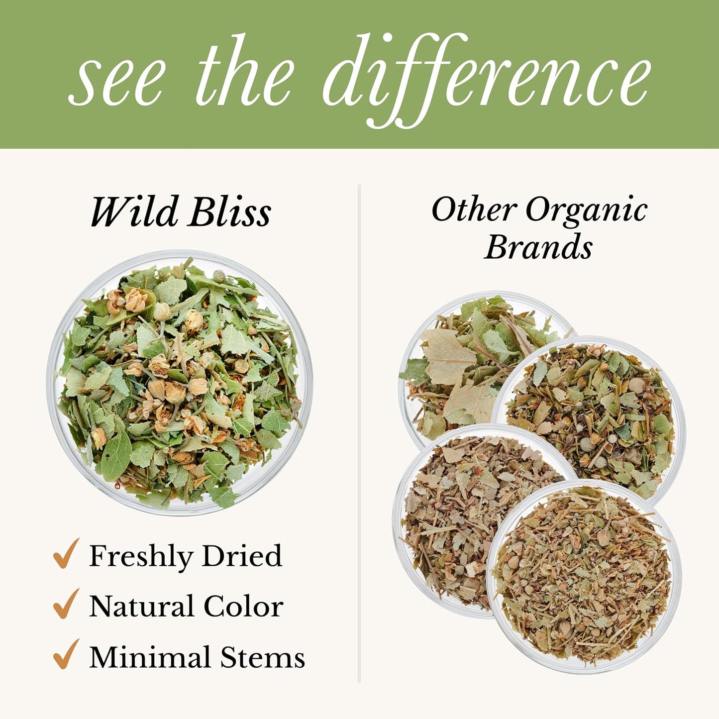 Wild Bliss Organic Linden Flower Tea - Caffeine Free Loose Leaf Calming Herbal Tea - 2.82 Ounces - 40 Servings