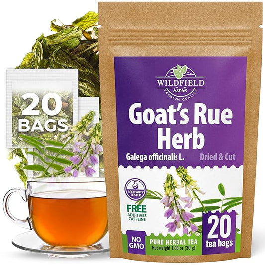 20 Bags Goat'S Rue Goat'S Goats Rue Herb Tea (Galega Officinalis L.) - 20 Count 1.5 g Tea Bags French Lilac Ruda De Cabra