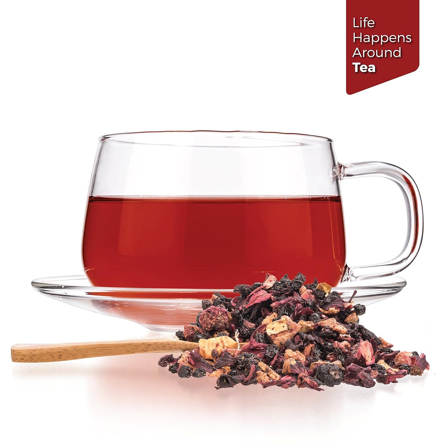 Tealyra - Grandma's Garden - Fruit Blend - Hibiscus and Berries Based Herbal Loose Leaf Tea - Vitamins Rich - Caffeine-Free - Hot or Iced Tea - 110g (4-ounce)