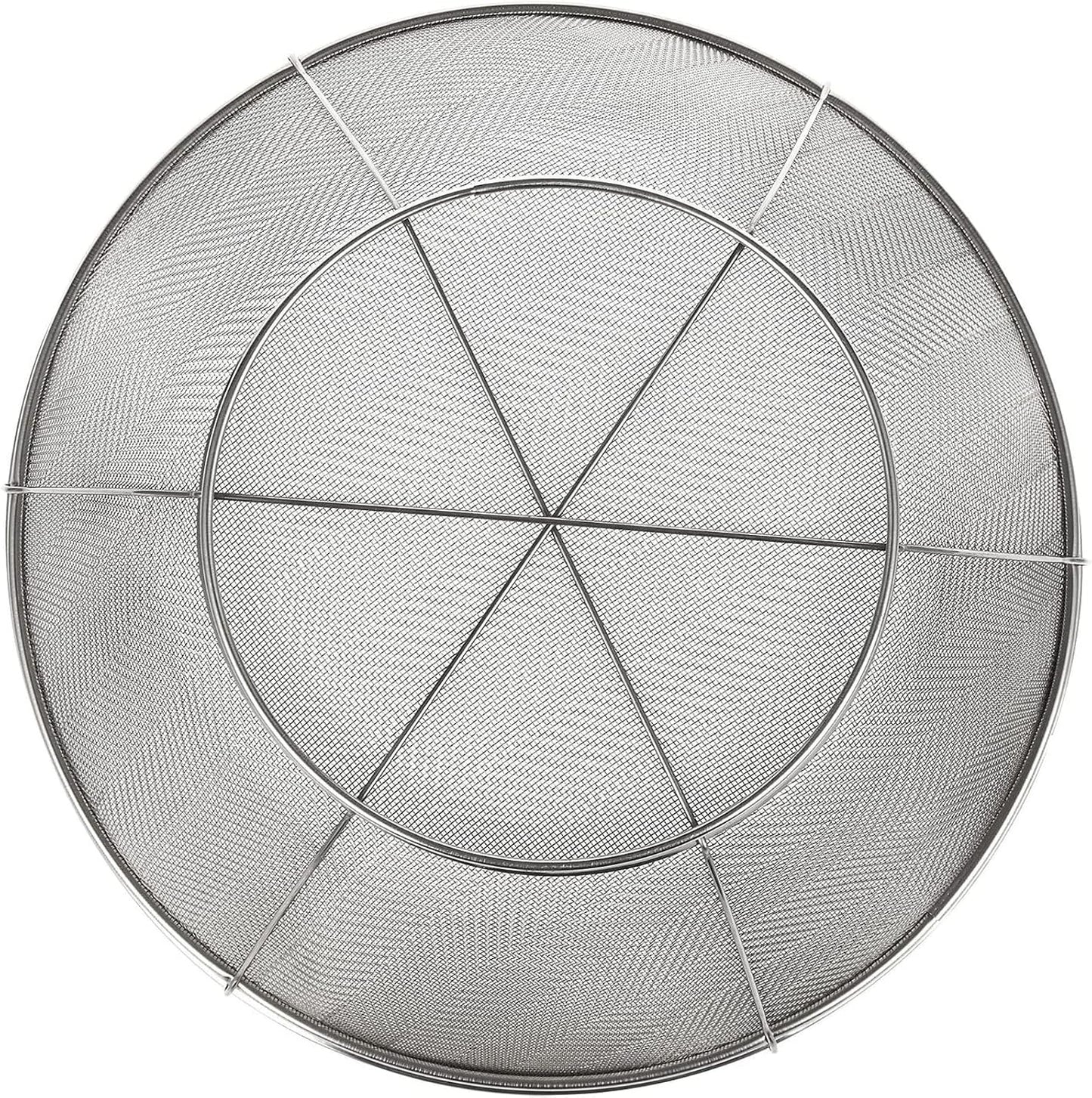 Juvale Stainless Steel Fine Mesh Strainer - Durable Rust-Resistant Mesh Colander - Ergonomic Handle Rice Colander - Ultra-Fine Flour Sifter - Dishwasher Safe with Stable Design - 11 in x 4 in, Silver