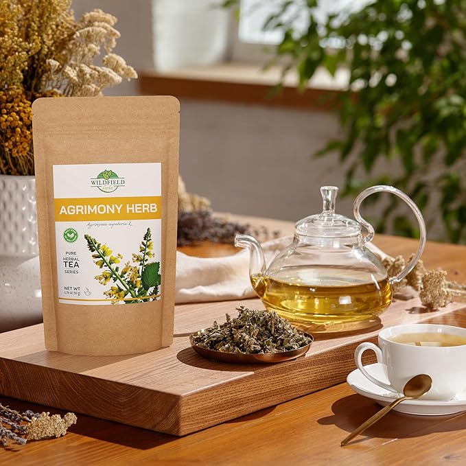 1.8 oz. Agrimony Herb Dried Cut Agrimony Flower Tea (Agrimonia Eupatoria L.) - Agrimonia Herbal Tea 50g (1.8 Oz)